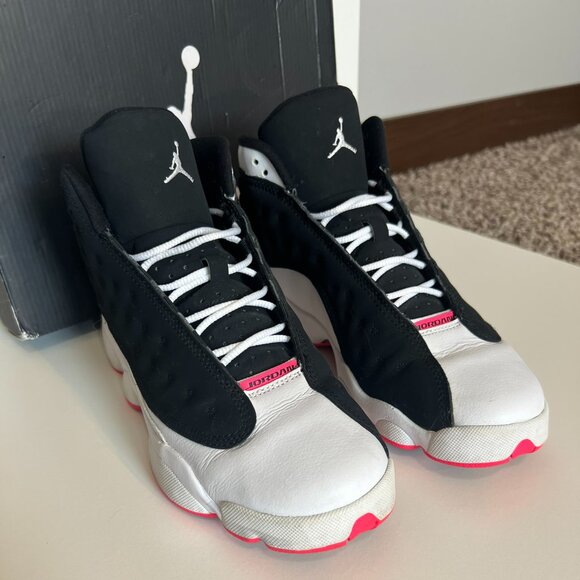 Nike Air Jordan 13 Retro Black/Hyper Pink - White Woman's size 8 - Picture 15 of 15